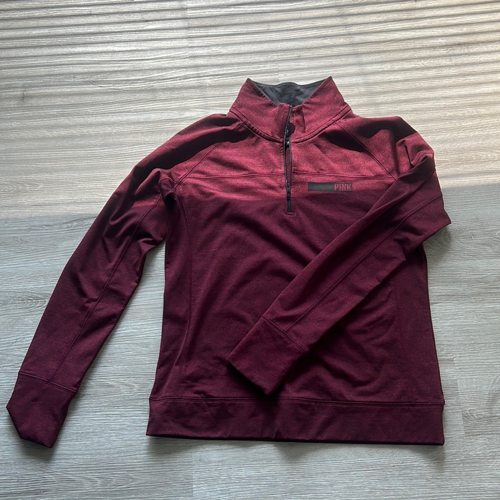 Pink quarter zip size L